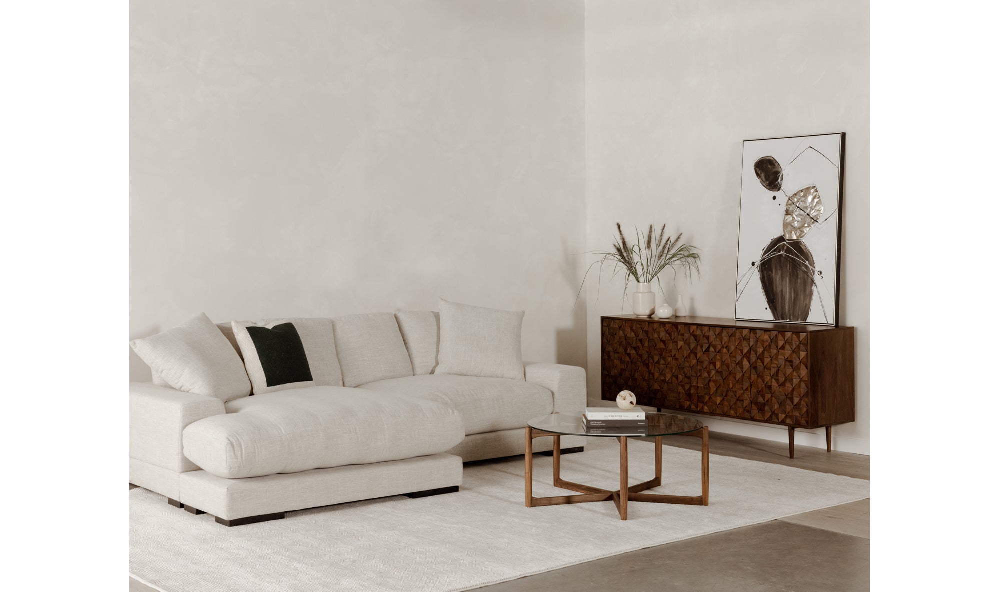 Moe's Plunge Sectional Sahara