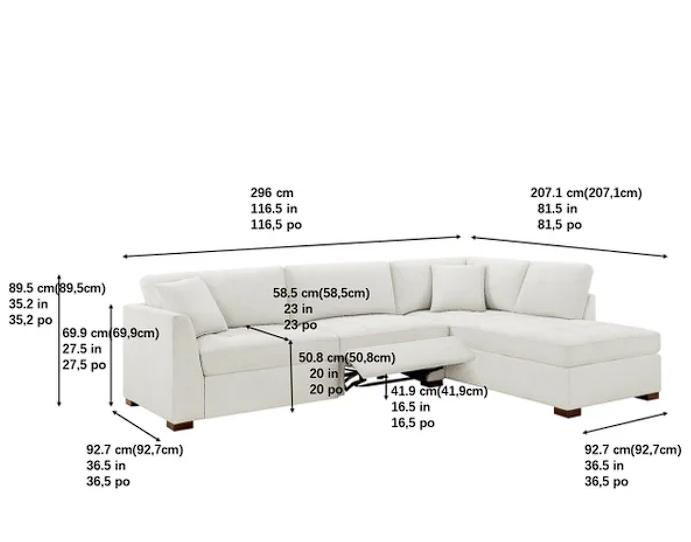 Thomasville Miles 2-piece Fabric Sectional