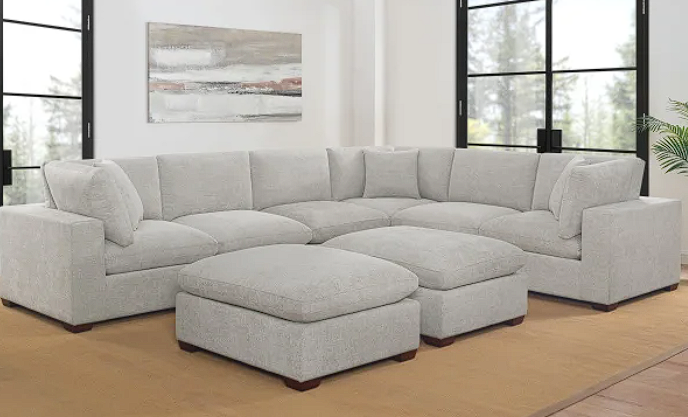 Thomasville Lowell 8-piece Fabric Modular Sectional