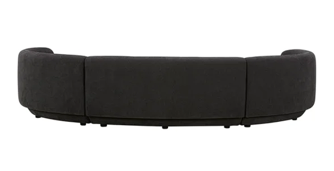 Aiden & Ivy 4-piece Curved Fabric Sectional