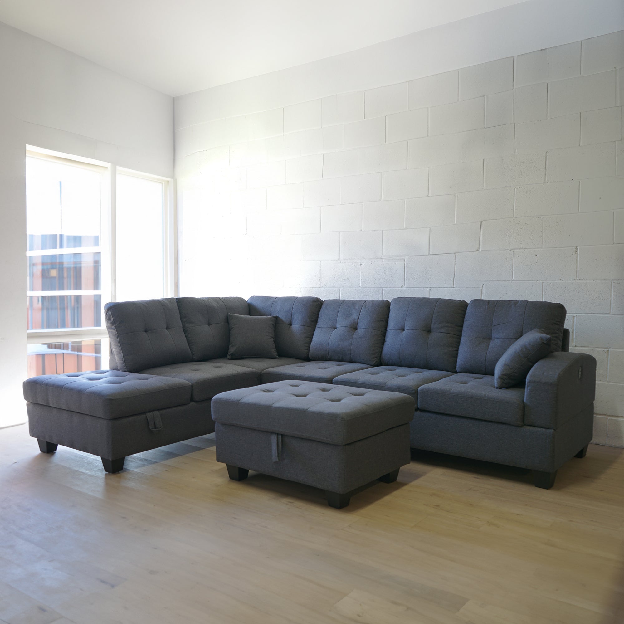 Compact 2 Pieces Sectional Sofa