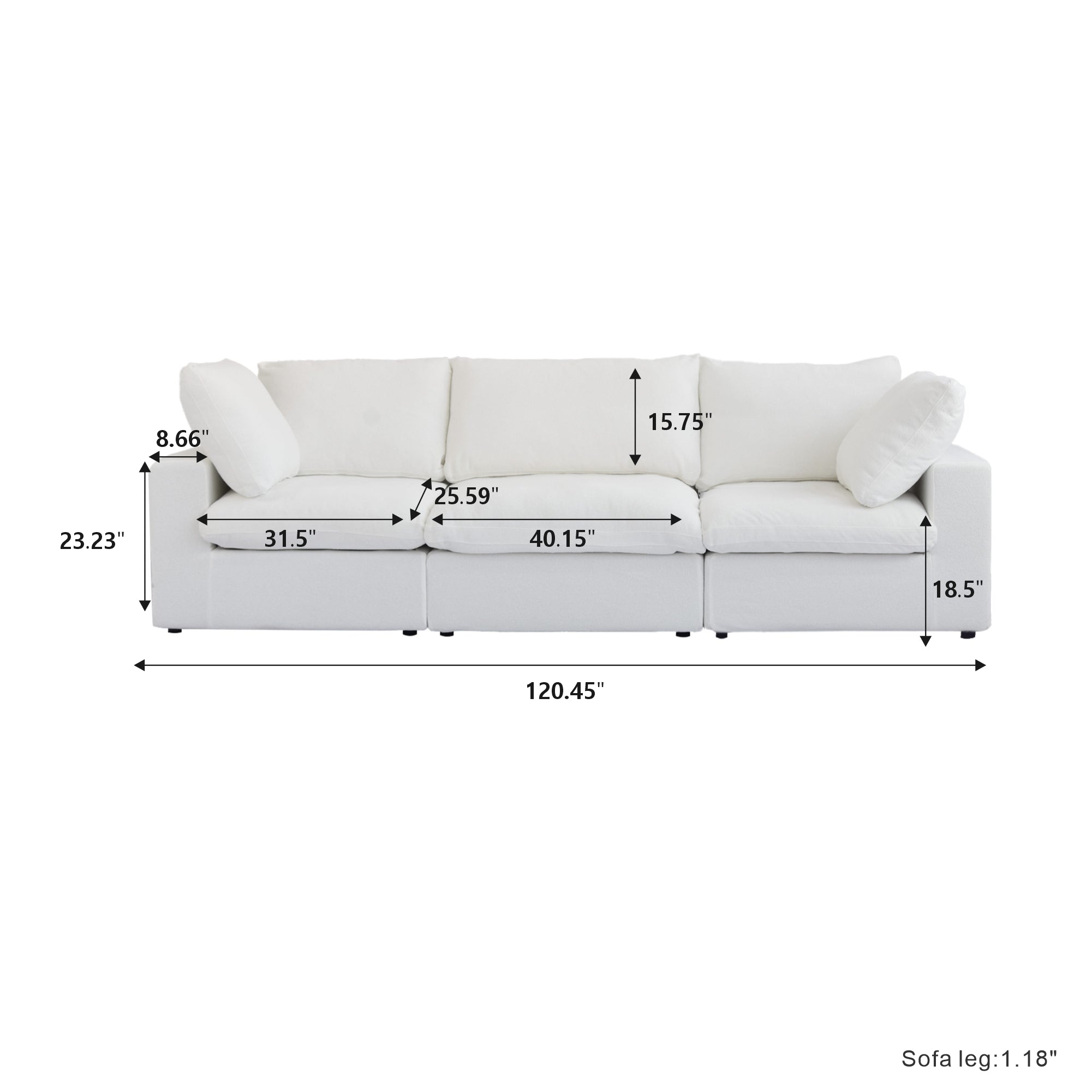 CoverCloud 3 seater sectional