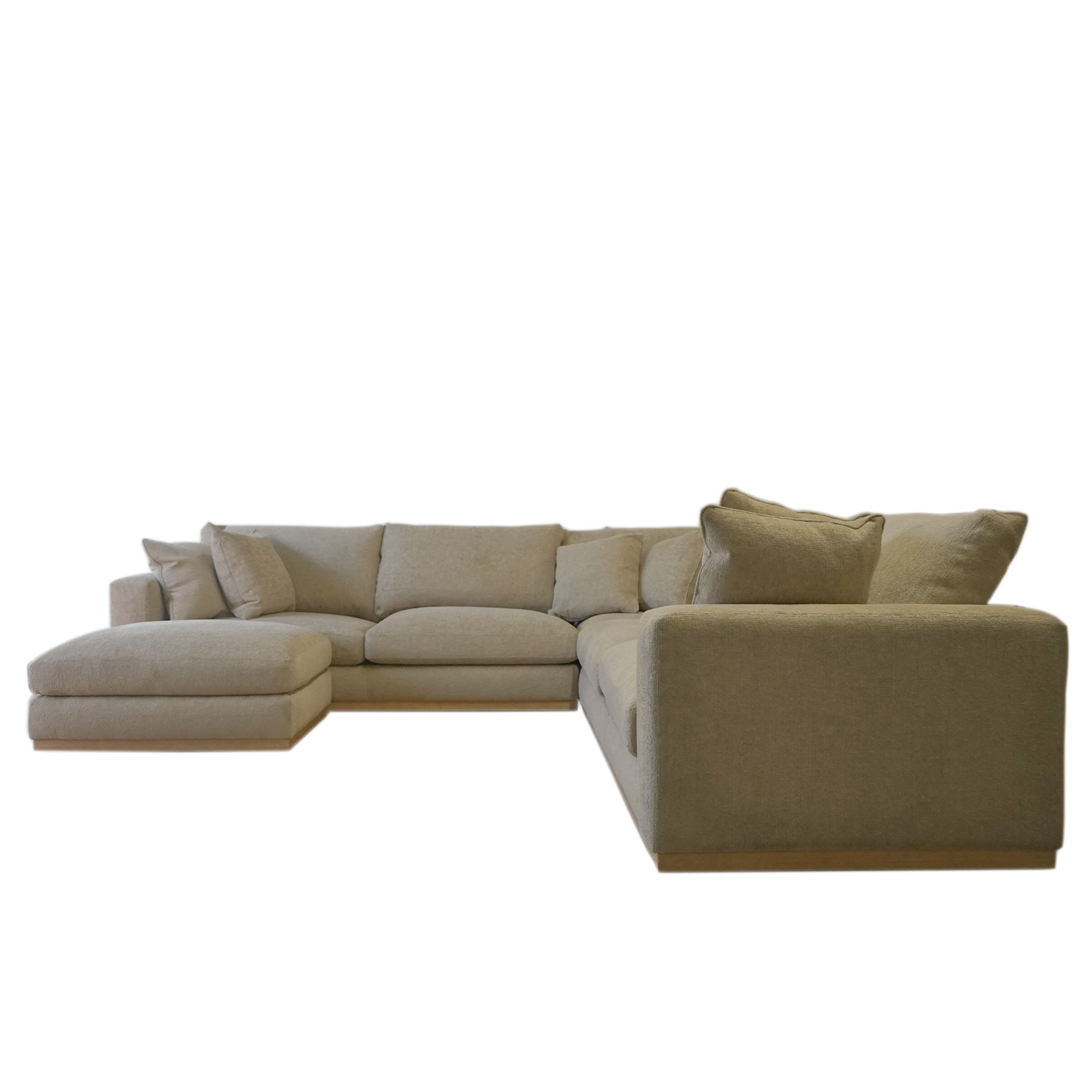 Nice Link 4-piece Fabric Sectional - Taupe