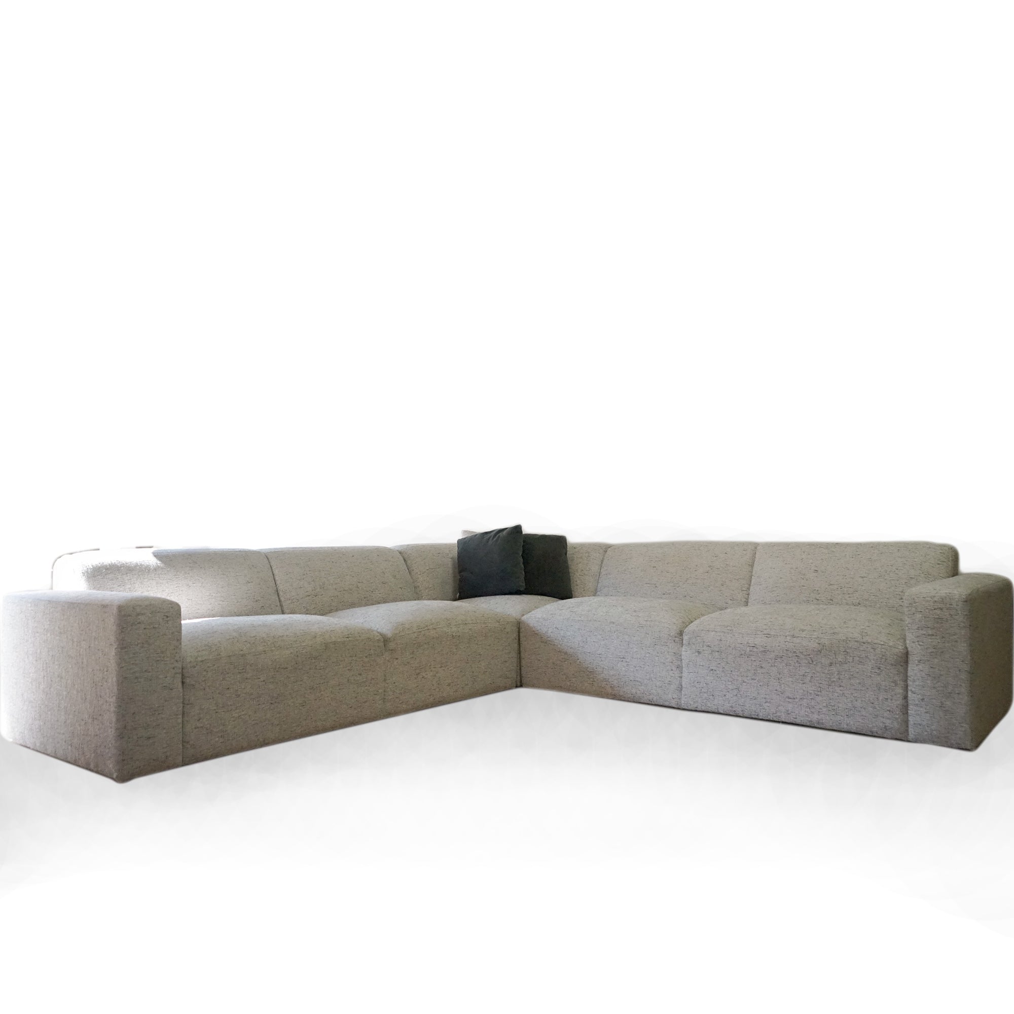 Sofa To Go Crystal Fabric Sectional - Light Grey