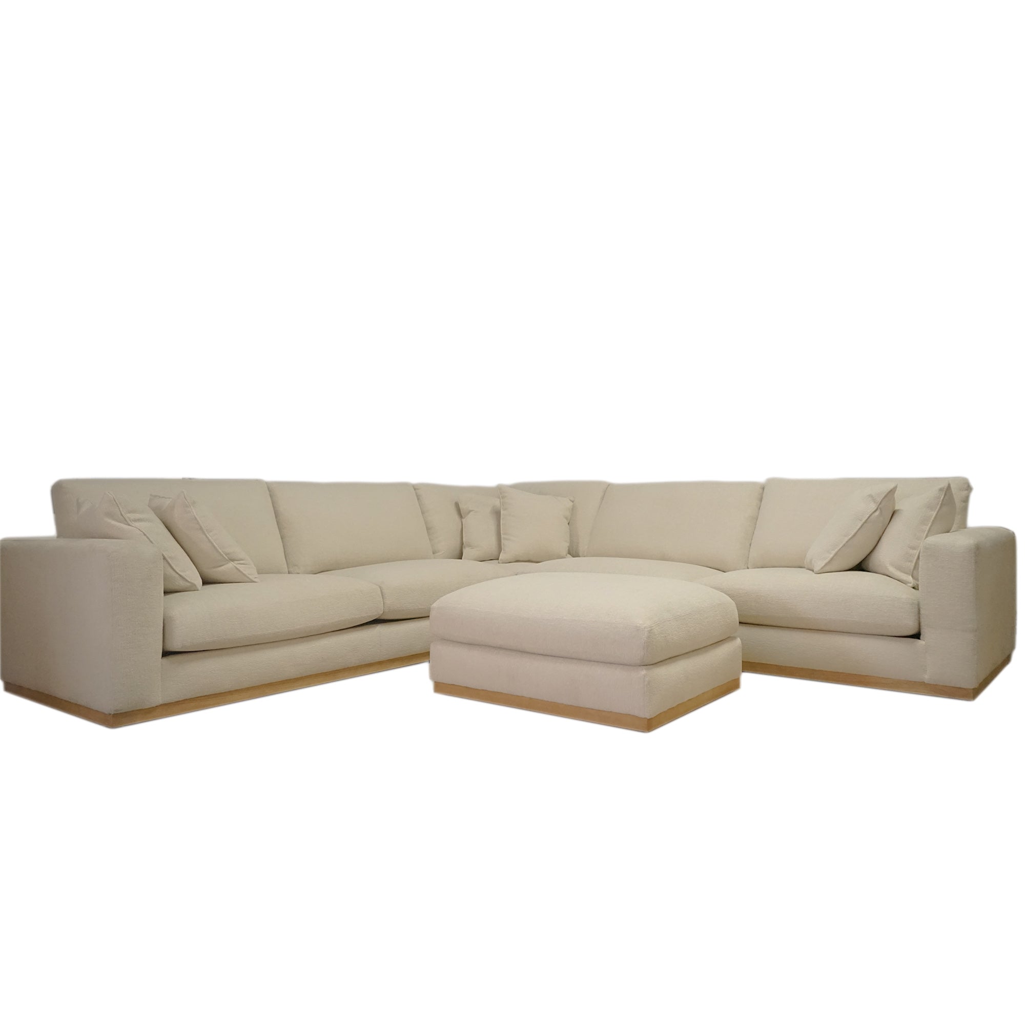 Nice Link 4-piece Fabric Sectional - Cream